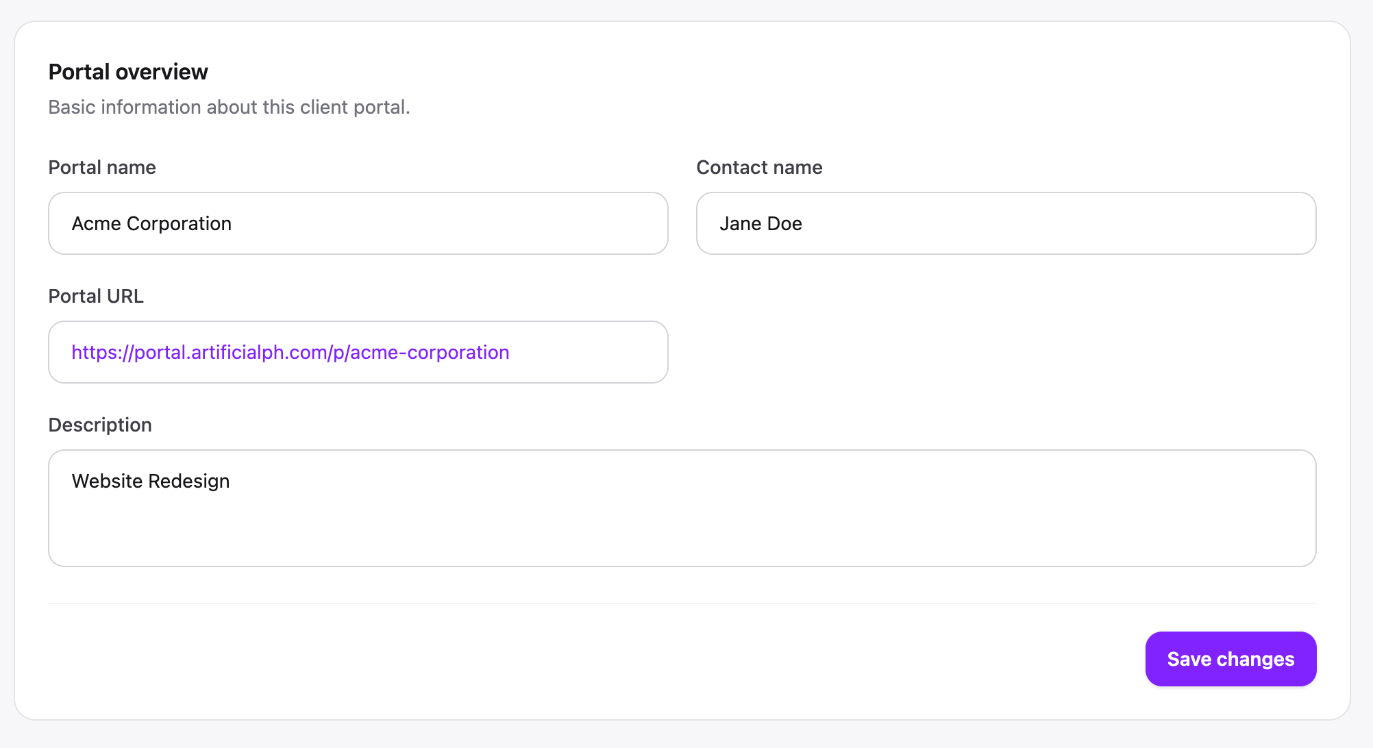 ClientDoq portal configuration